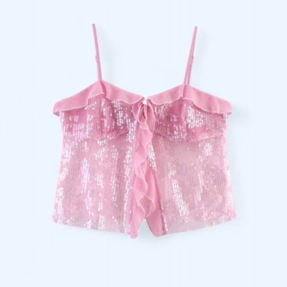 pink sequin mermaid camisole